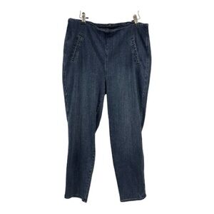 Chico’s Pull-On Straight Jeans Dark Wash Size 2 (12)